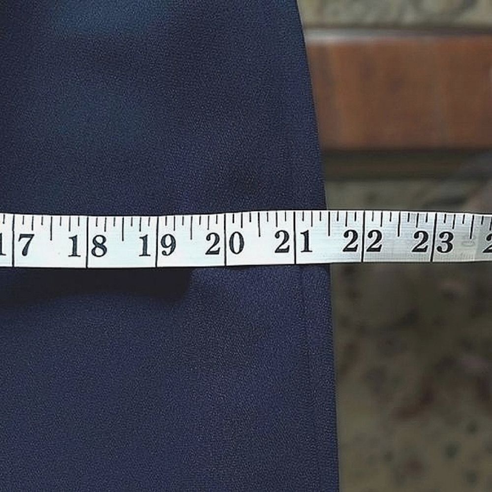 Vtg 90s/Y2K navy Precis office pencil skirt - Picture 10 of 12